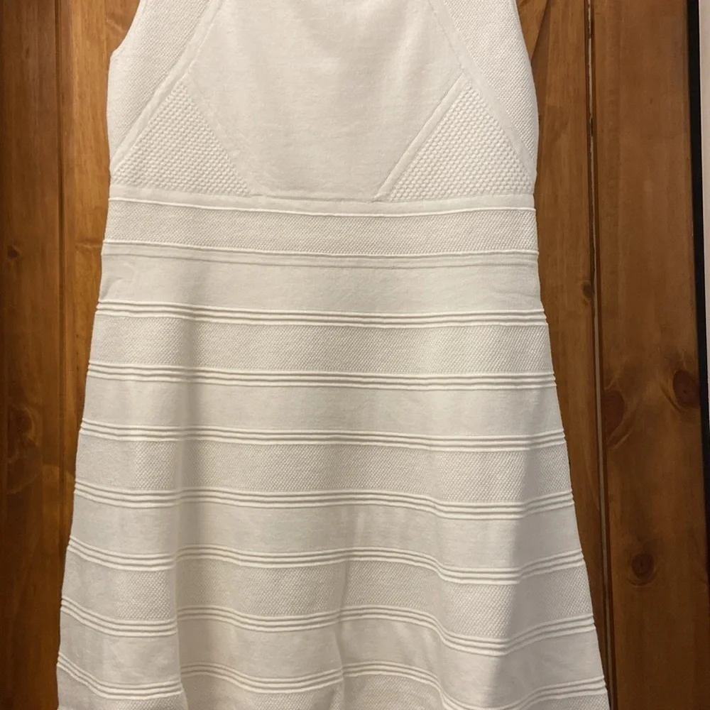 Milly Minis Girls Textured Swing Dress In White Size 14 NWT